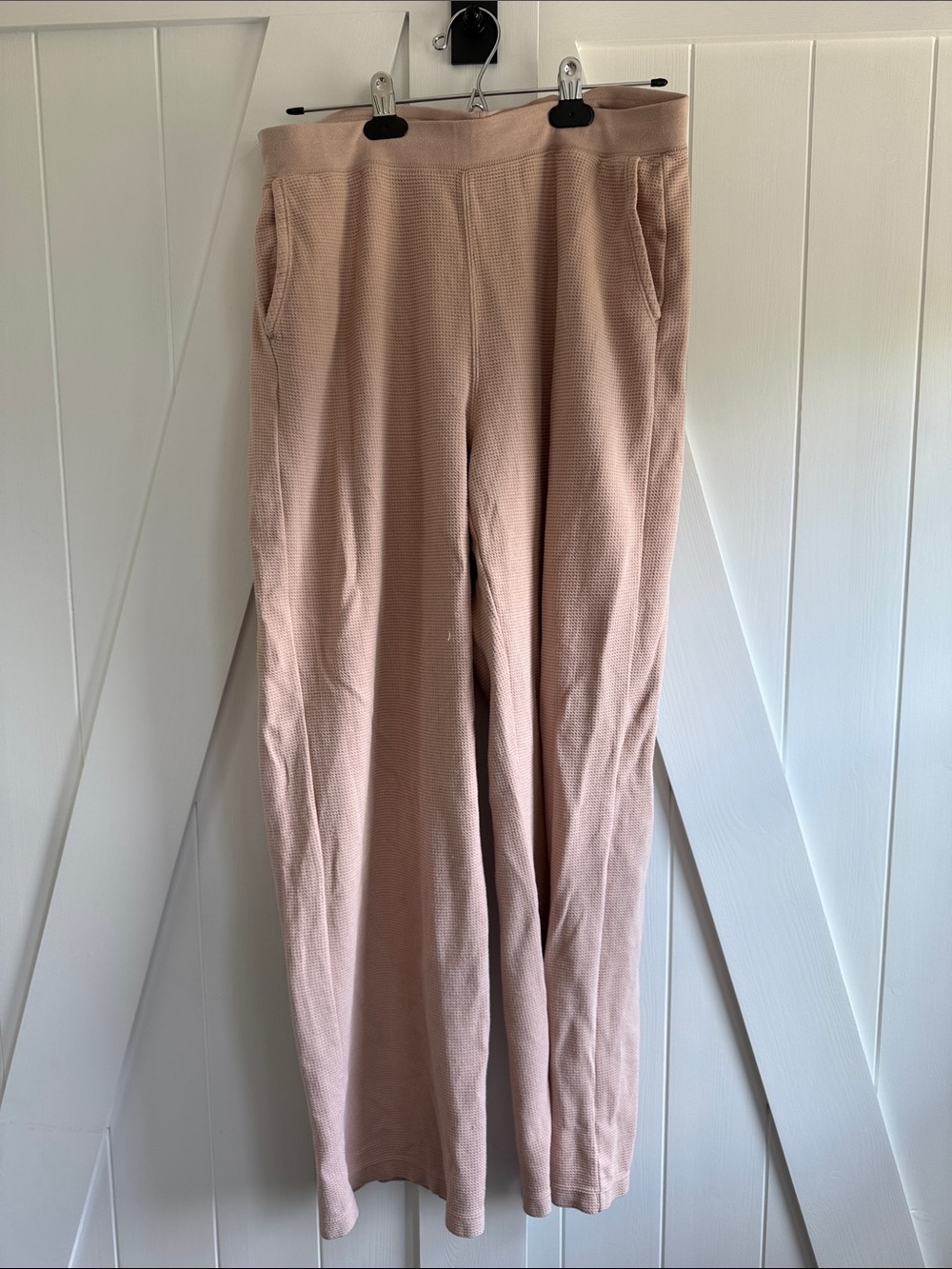 Uniqlo Blush Pink Wide-Leg Knit Pants